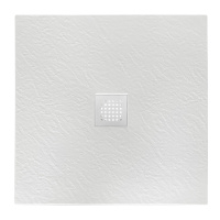 Душевой поддон из искусственного мрамора в комплекте с сифоном BelBagno UNO TRAY-MR-UNO-A-90-35-W-BO - Gidratop.ru изображение