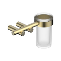 Стакан для зубных щеток с держателем ABBER Osten 316 AA1860BG золото брашированное - Gidratop.ru изображение