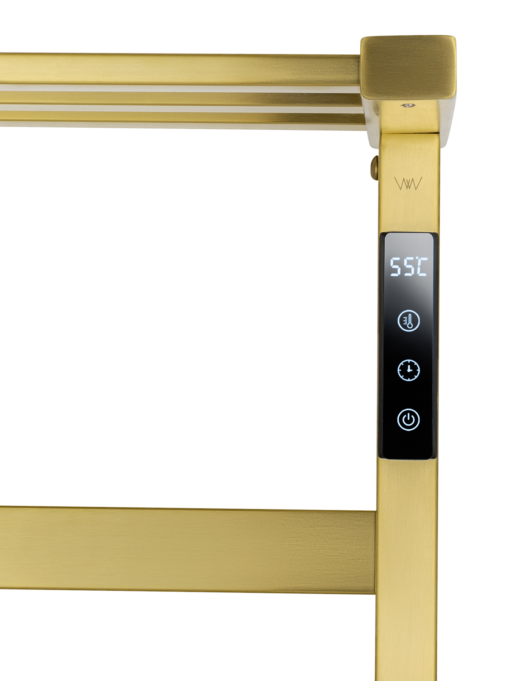 Полотенцесушитель электрический WONZON & WOGHAND FRANKFURT, Брашированное золото (WW-A1026-BG) - Gidratop.ru изображение