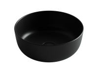 Раковина накладная круглая 356x356x135, цвет черный матовый - Gidratop.ru изображение