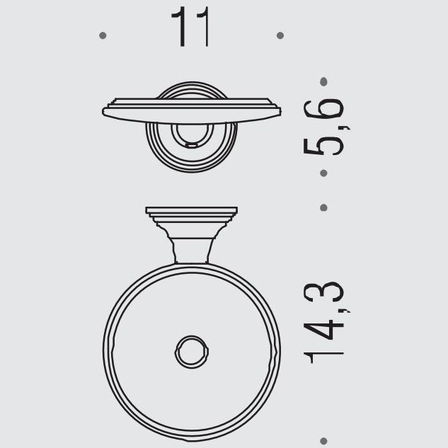Colombo Hermitag AntBrass Мыльница подвесная, цвет: античная бронза - Gidratop.ru изображение