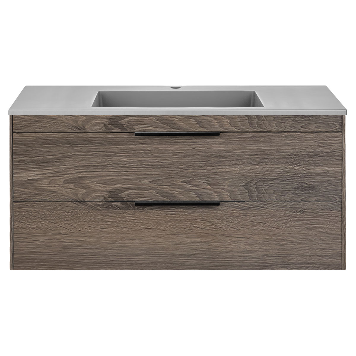 База под раковину Chiara 2D 1000 подвесная, 2 выкатных ящика soft-close, R.Oak - Gidratop.ru изображение