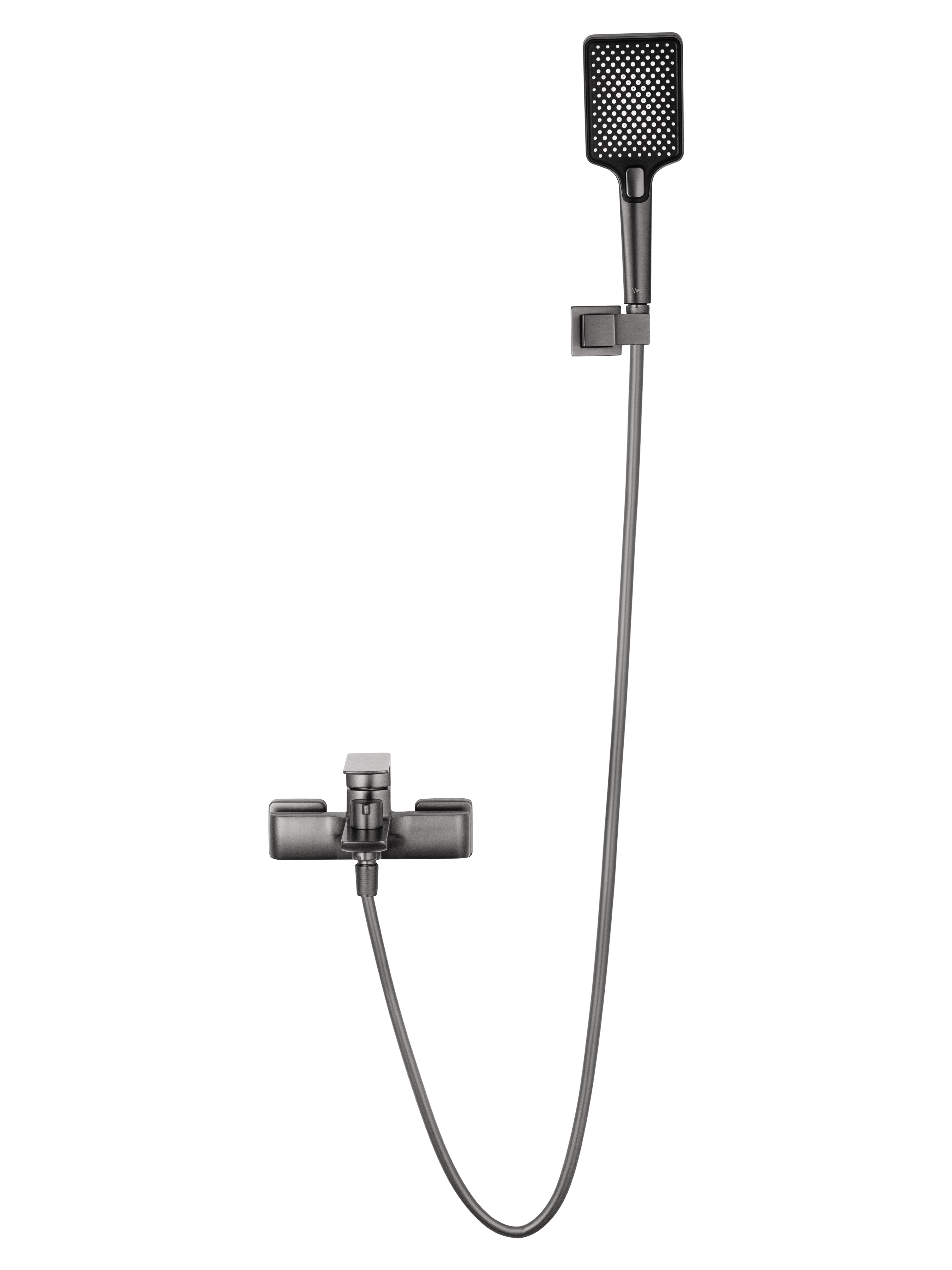 Смеситель для ванны с душем WONZON & WOGHAND EDGE, Темный графит (WW-88639003A-BGM) - Gidratop.ru изображение