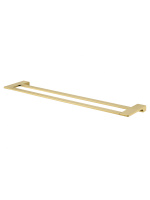 Полотенцедержатель двойной WONZON & WOGHAND ECLIPSE, Глянцевое золото (WW-9111-LG) - Gidratop.ru изображение