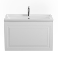 GIUBILEO-N База под раковину подвесная с одним внешним и одним внутренним выкатными ящиками, Bianco Lucido, 796x443x500, GIUBILEO-N-80-1C-SO-BL - Gidratop.ru изображение