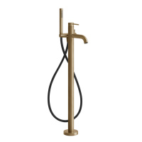GESSI 316 напольный смеситель для ванны с душевой лейкой (внешние части), цвет: warm bronze brushed pvd