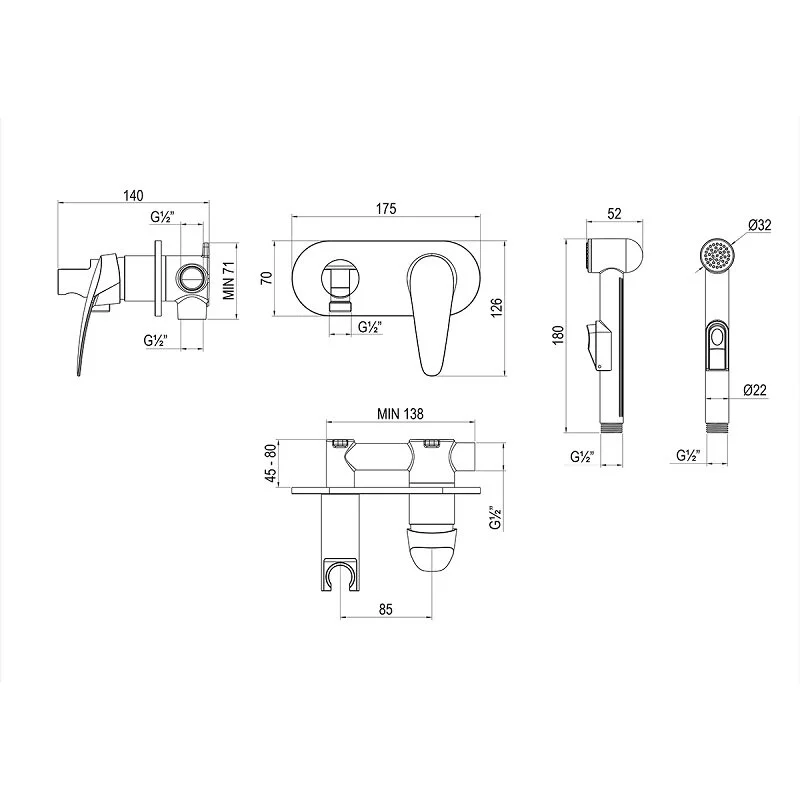 Гигиенический душ со смесителем Lemark Linara LM0419C, хром - Gidratop.ru изображение