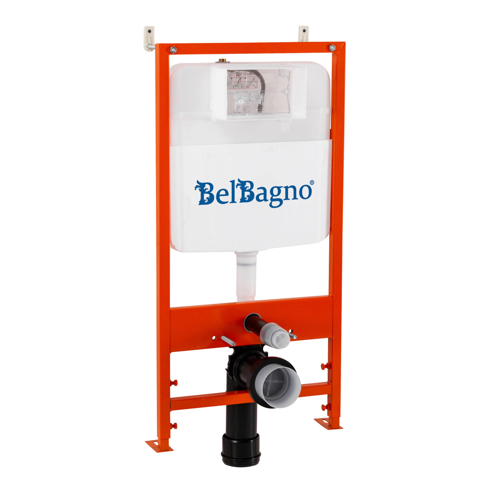 Комплект 2 в 1  Система инсталляции для унитазов BelBagno BB026 с кнопкой смыва BB050CR.MAT - Gidratop.ru изображение