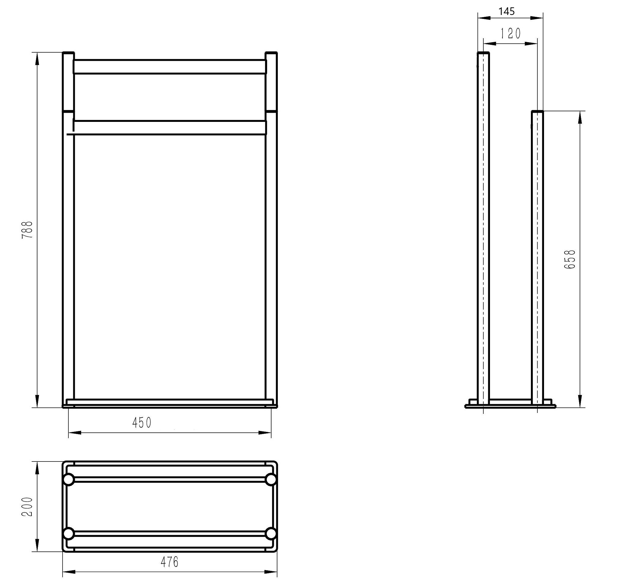 Стойка для полотенец WONZON & WOGHAND, Темный графит (WW-V4901-GM) - Gidratop.ru изображение