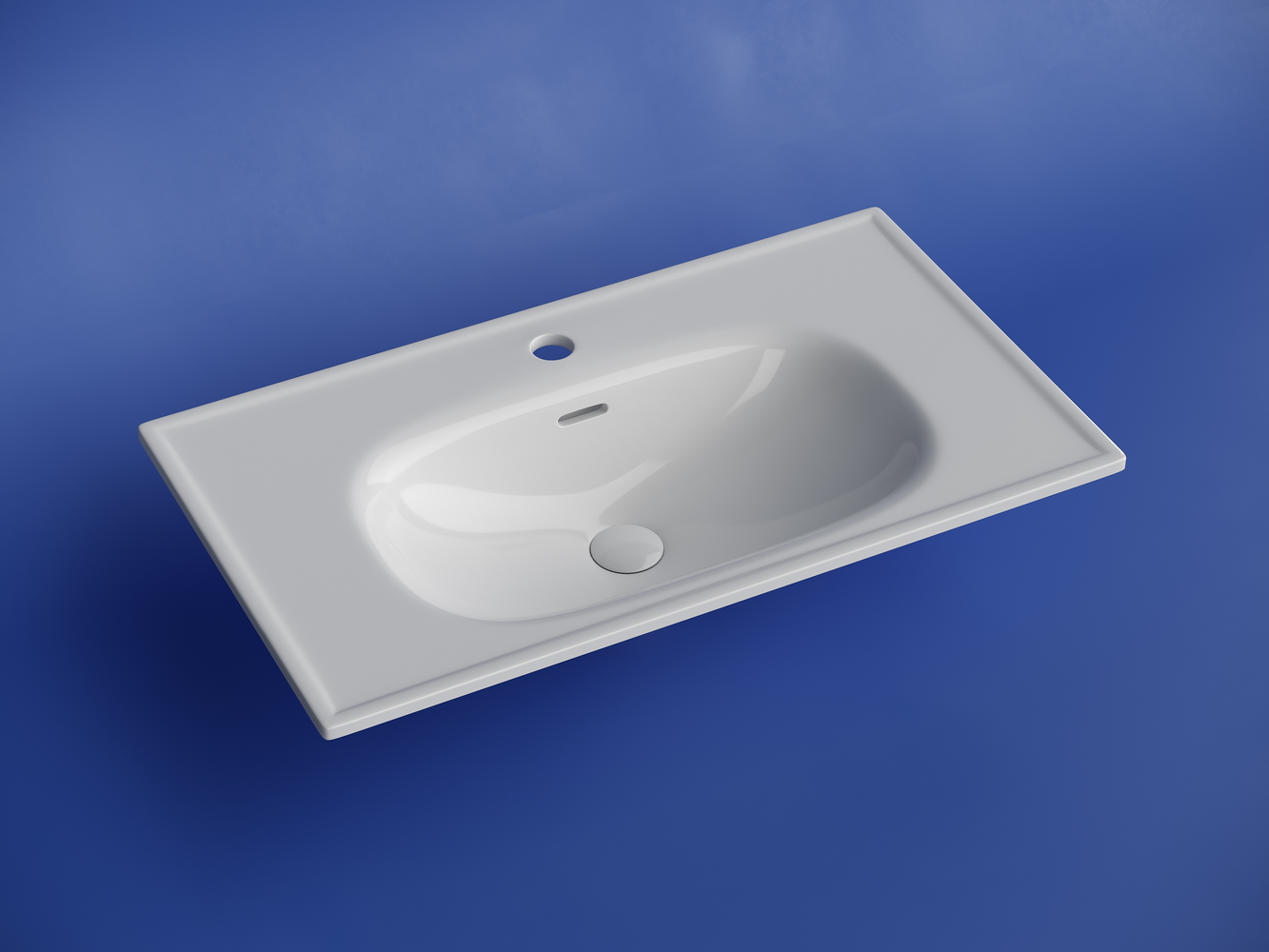 Раковина накладная CERAMICANOVA Sabo с отверстием под смеситель 800x460x130 белый - Gidratop.ru изображение