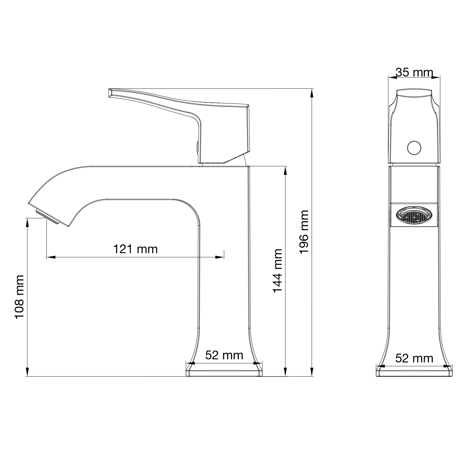 Смеситель для раковины WONZON & WOGHAND FLEX, Черный матовый (WW-88018072-MB) - Gidratop.ru изображение