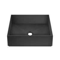GESSI 316 раковина 400x400 мм., для установки на столешницу, без перелива, нержавеющая сталь, цвет черный матовый