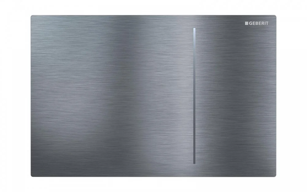 Клавиша Geberit Sigma Type 70 115.625.SJ.1, двойной смыв, стекло/алюминий, цвет черный - Gidratop.ru изображение