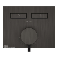 Gessi Hi-Fi смеситель для душа, с включением до 2 источников одновременно (внешняя часть), цвет: Black Metal Brushed PVD - Gidratop.ru изображение