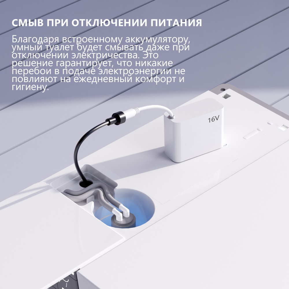 Электронный унитаз-биде ABBER Bequem AC1120S подвесной белый - Gidratop.ru изображение