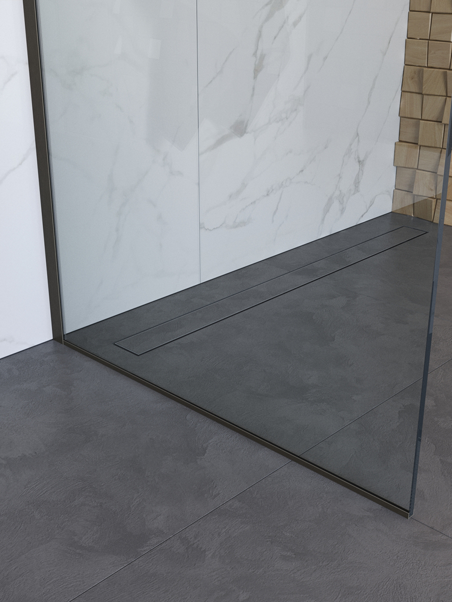 Душевая перегородка BelBagno UNO-L-1-TB-60-C-GM - Gidratop.ru изображение