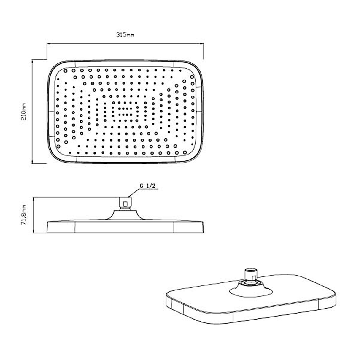 Душевой комплект VSFW-432T1MB встраиваемый, термостатический, 3 режима, черный - Gidratop.ru изображение