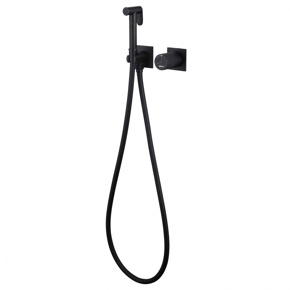 Смеситель ABBER Rund AF8725B с гигиеническим душем, черный матовый - Gidratop.ru изображение