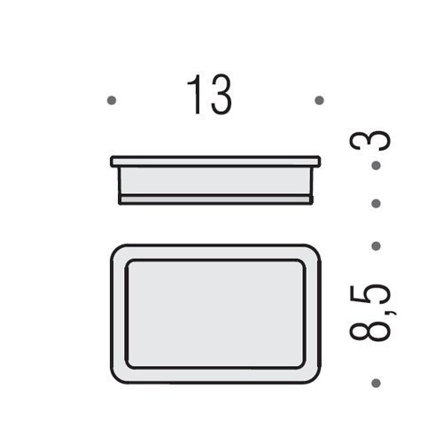 Colombo Lulu Мыльница настольная, цвет: PVD золото/матовое стекло - Gidratop.ru изображение