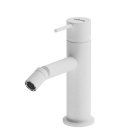 LEAF-BSM-L-BIO Смеситель для биде однорычажный, с донным клапаном, исполнение Белый матовый - Gidratop.ru изображение