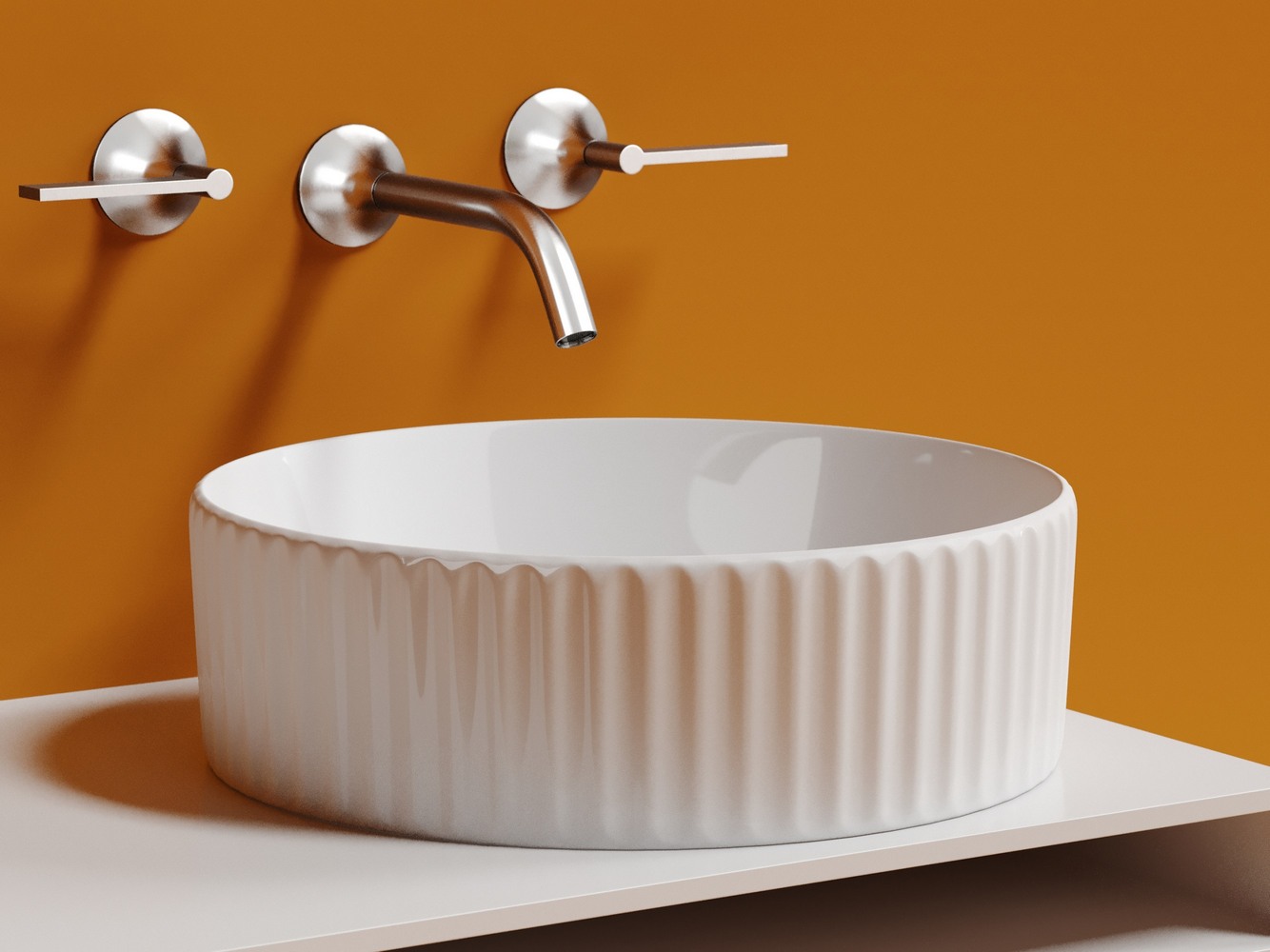 Умывальник чаша накладная круглая Element 360x360x115мм - Gidratop.ru изображение