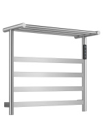 Полотенцесушитель электрический с полкой WONZON & WOGHAND ESSEN, Брашированный никель (WW-A402-BR)