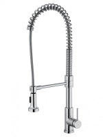 Смеситель для кухни высокий с выдвижным изливом WONZON & WOGHAND Хром (WW-422903-CR) - Gidratop.ru изображение