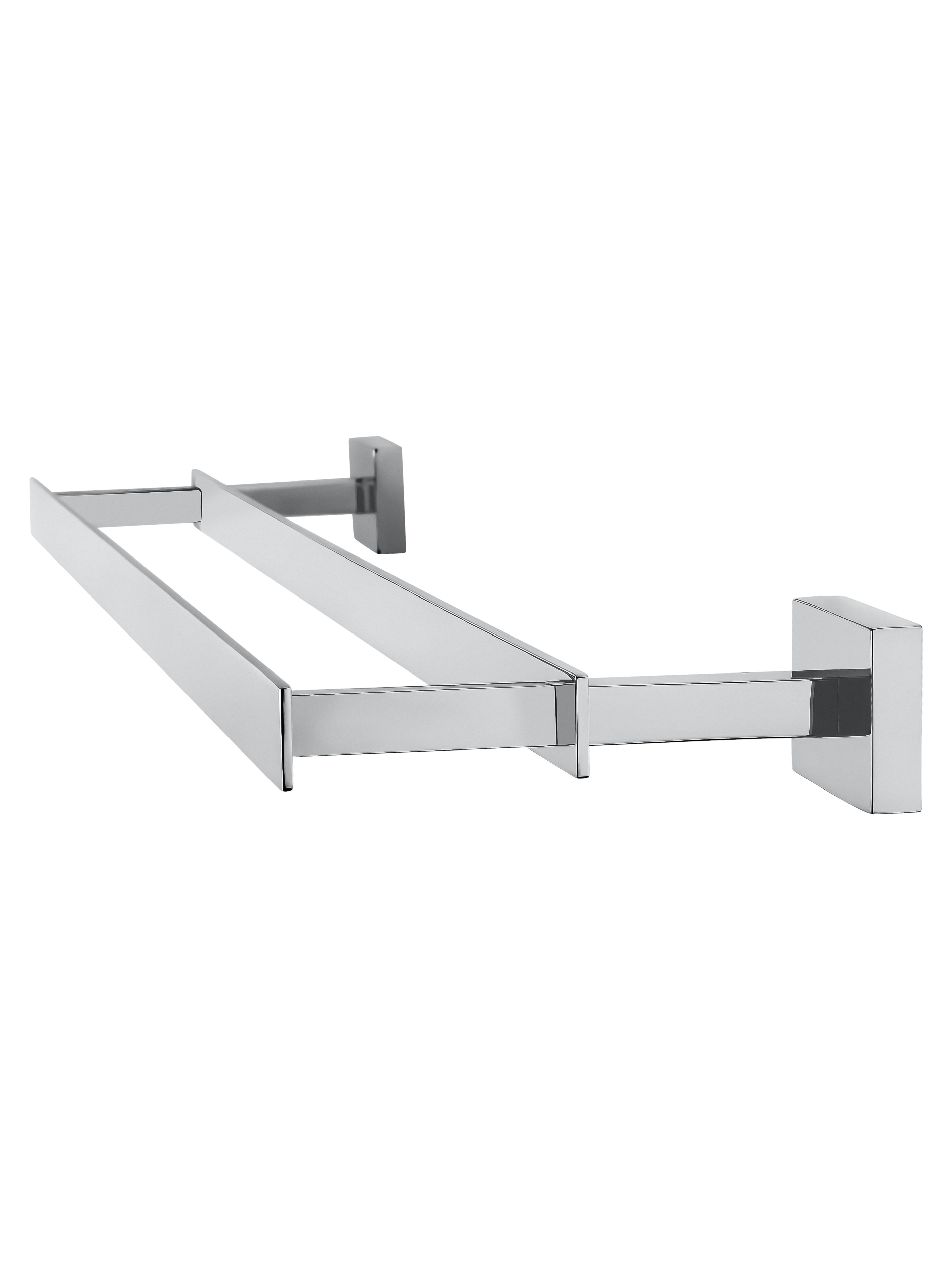 Полотенцедержатель двойной WONZON & WOGHAND FLAT, Хром (WW-9711-60CM) - Gidratop.ru изображение