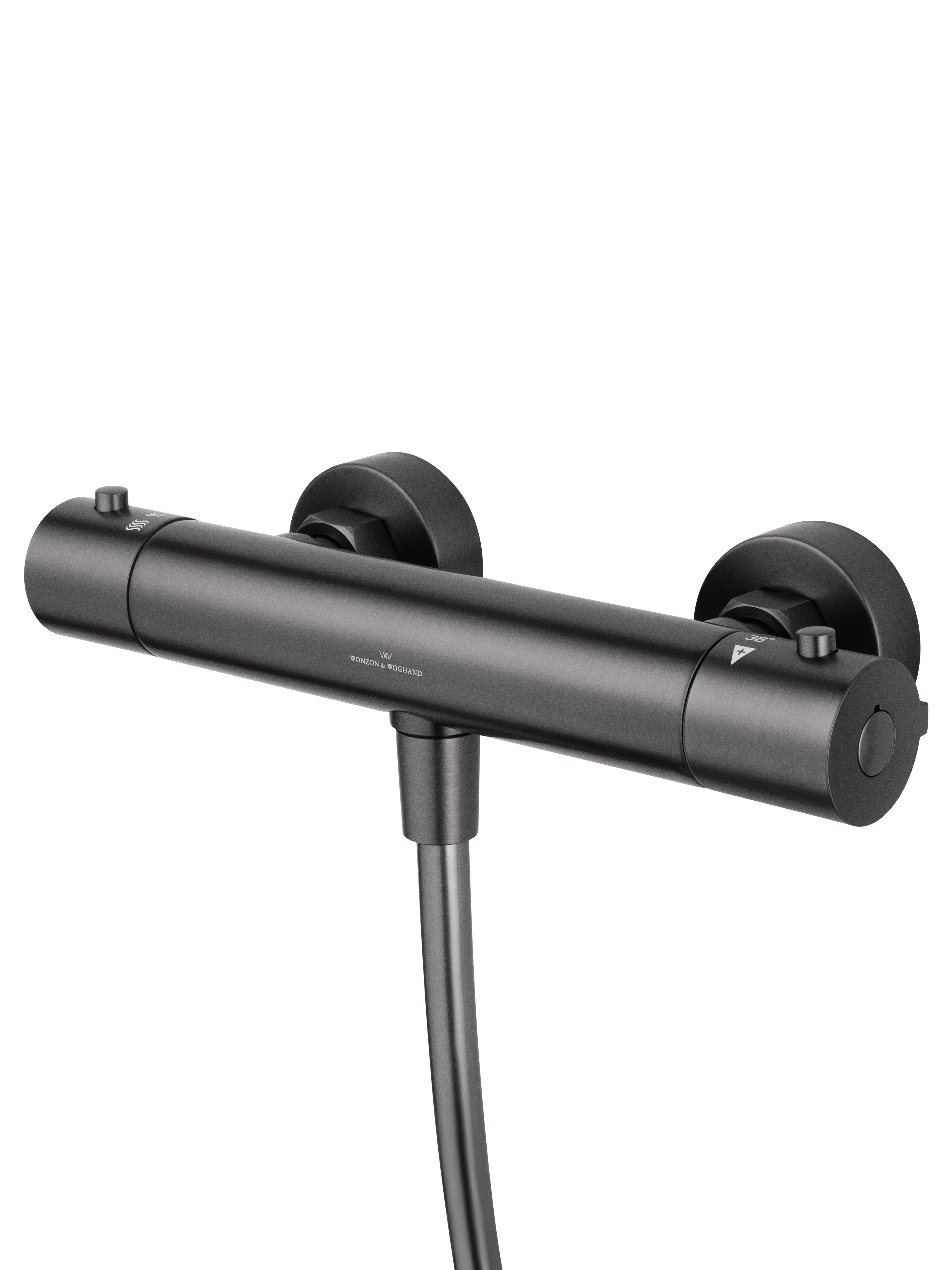 Смеситель для душа с термостатом WONZON & WOGHAND INN 3, Темный графит (WW-B2065-A-BGG) - Gidratop.ru изображение