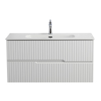 DUET-N База под раковину подвесная с двумя выкатными ящиками, Bianco Lucido, 1000x457x500, DUET-N-1000-2C-SO-BL - Gidratop.ru изображение