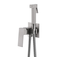 Смеситель ABBER Daheim AF8226SP с гигиеническим душем, сатин - Gidratop.ru изображение