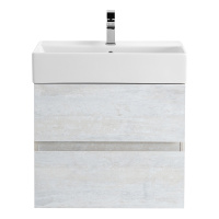 MOLVENO 46 База под раковину подвесная с двумя выкатными ящиками, Legno Bianco, 600x460x500, MOLVENO 46-60-2C-SO-LB - Gidratop.ru изображение