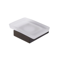 SLIDER-SODS-GM Мыльница подвесная, стекло, исполнение оружейная сталь - Gidratop.ru изображение