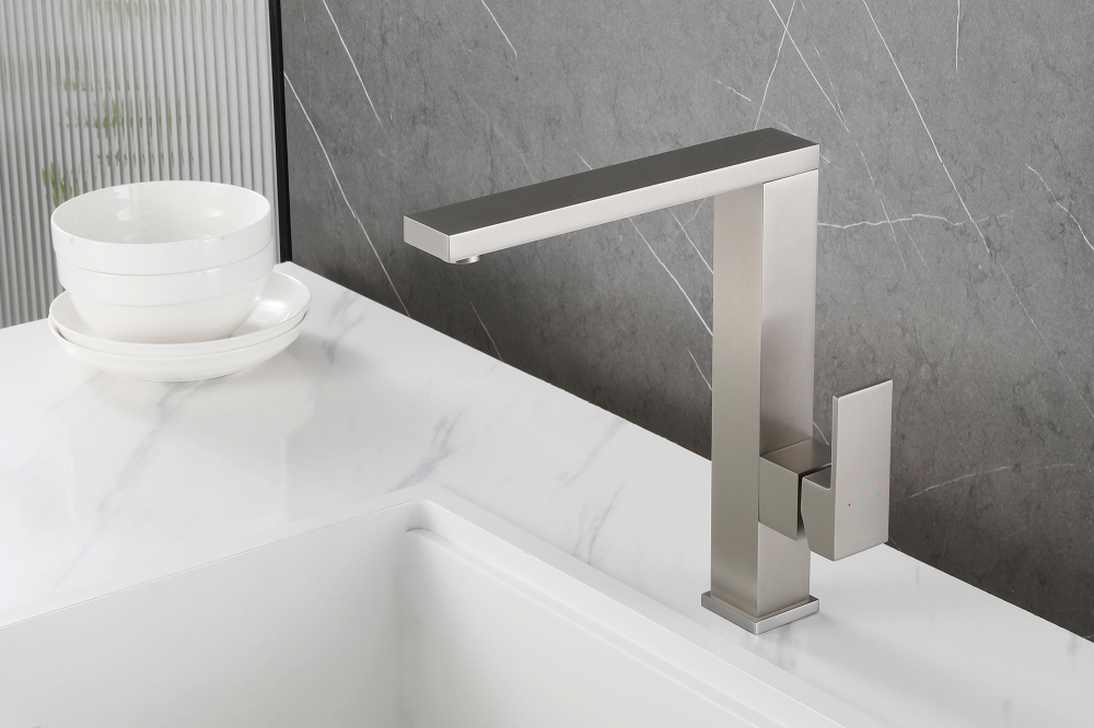 Смеситель ABBER Daheim AF8214SP для кухни, сатин - Gidratop.ru изображение