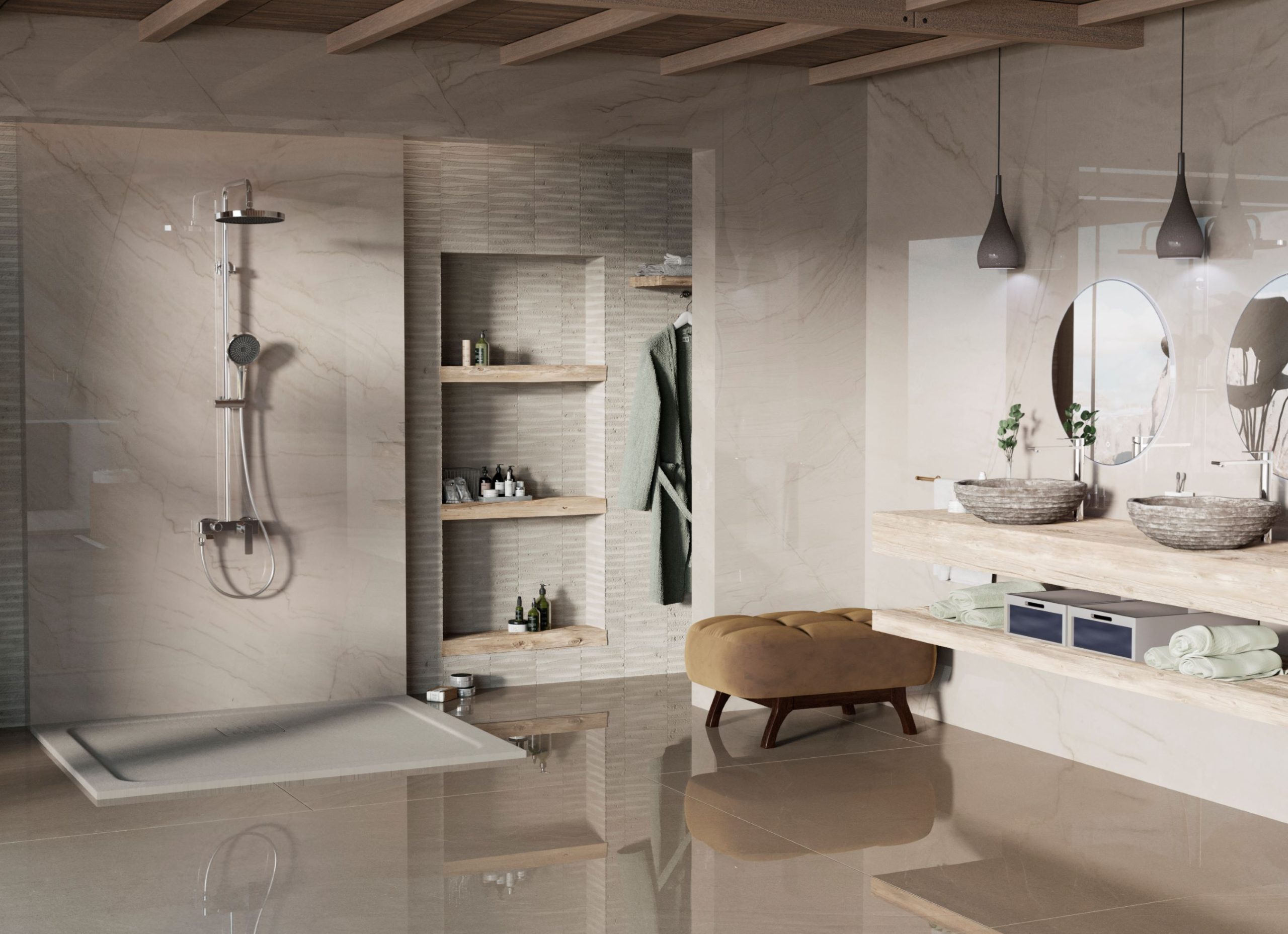 Душевая стойка VSFS-413CH с изливом, хром - Gidratop.ru изображение