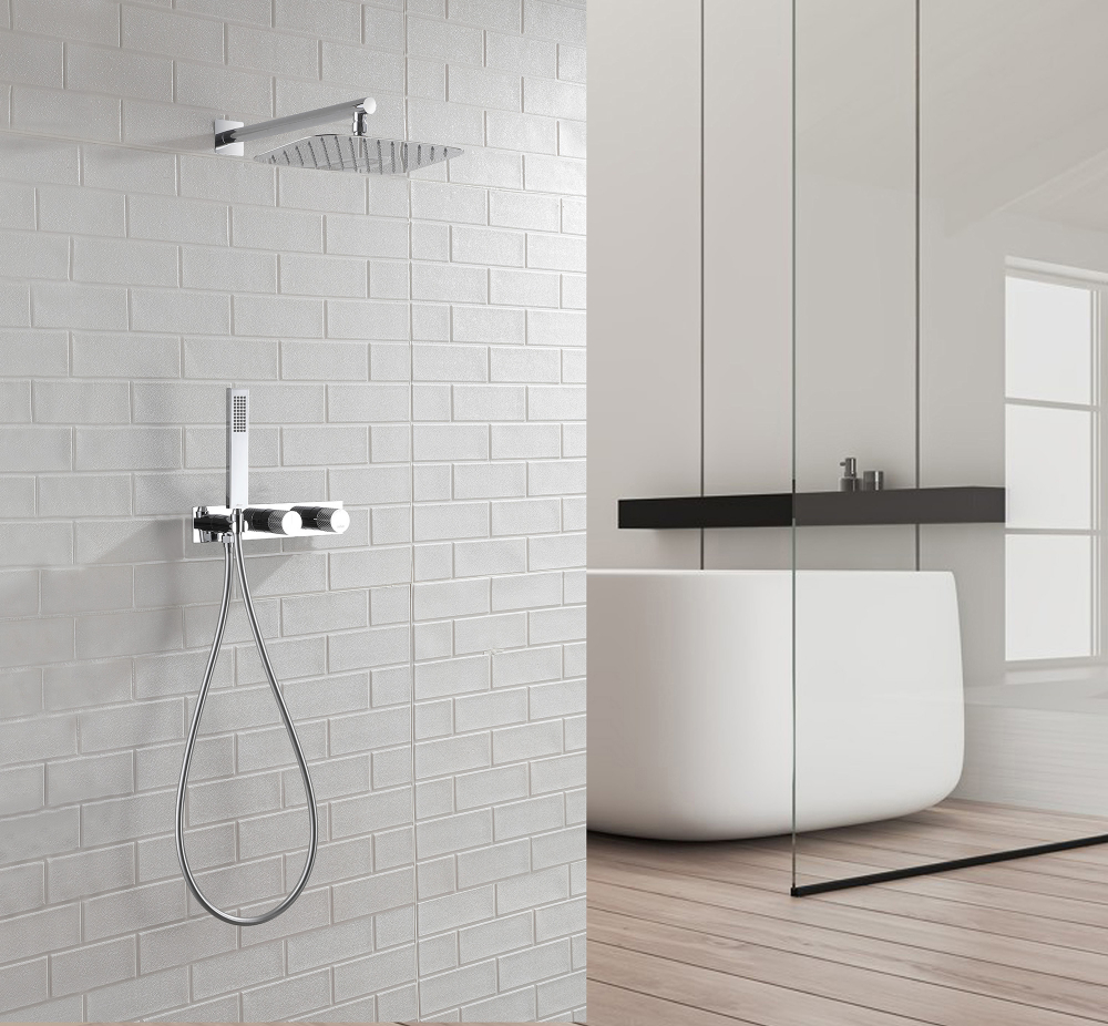 Душевая система ABBER Rund AF8718 скрытого монтажа без излива, хром - Gidratop.ru изображение