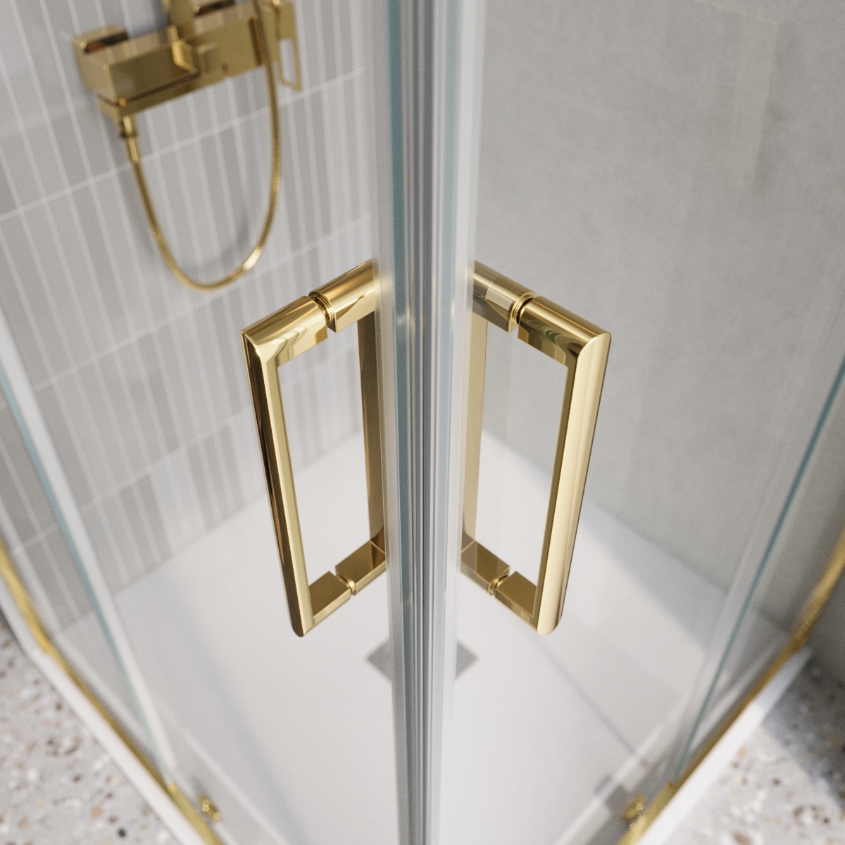 Душевой уголок BelBagno LUCE-A-2-100-C-ORO - Gidratop.ru изображение