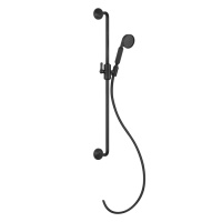 GESSI VENTI20 штанга для душа 800 мм., с ручным душем и шлангом 1500 мм., цвет черный матовый - Gidratop.ru изображение