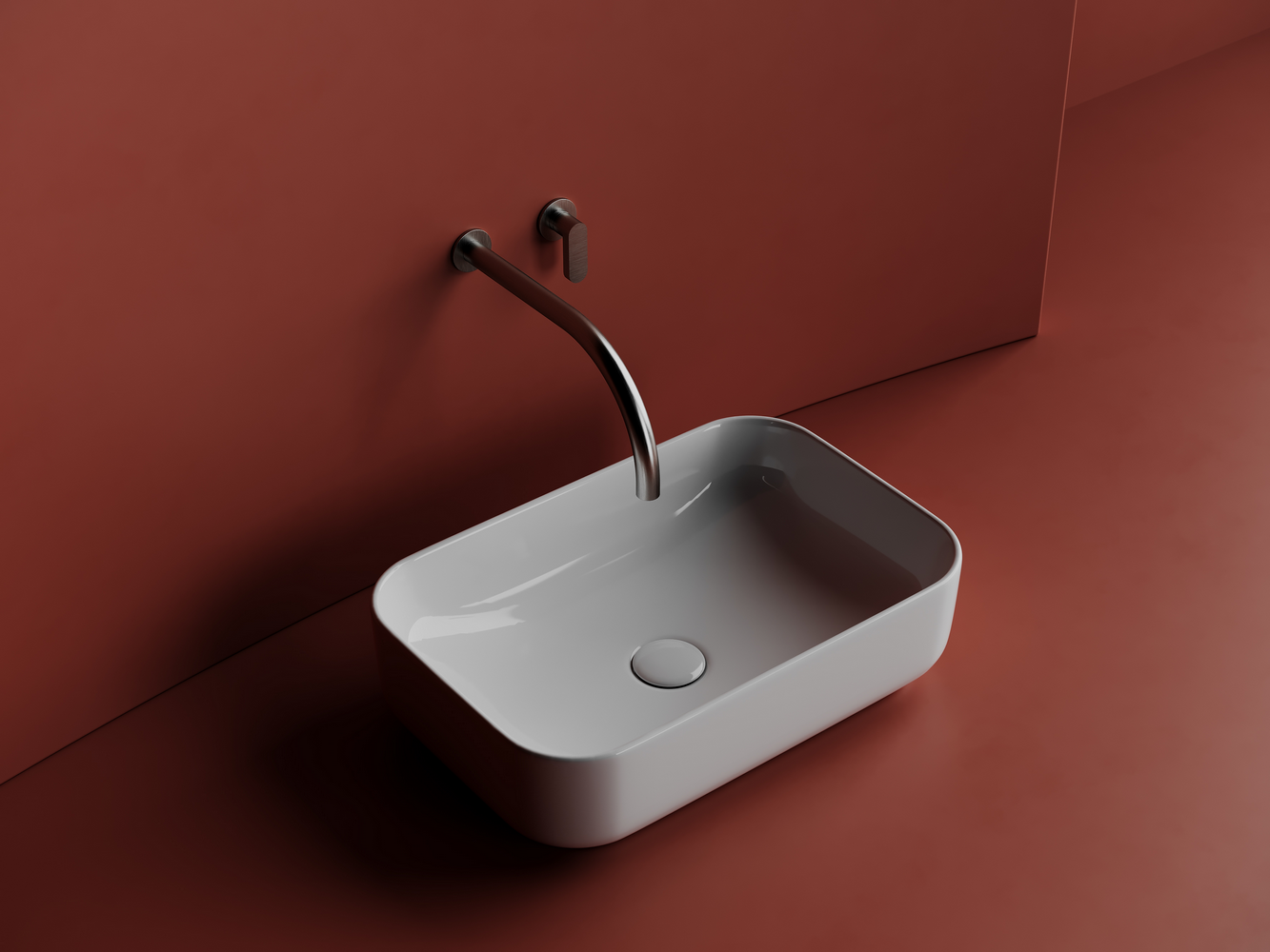 Умывальник чаша накладная прямоугольная Element 510x340x140мм - Gidratop.ru изображение