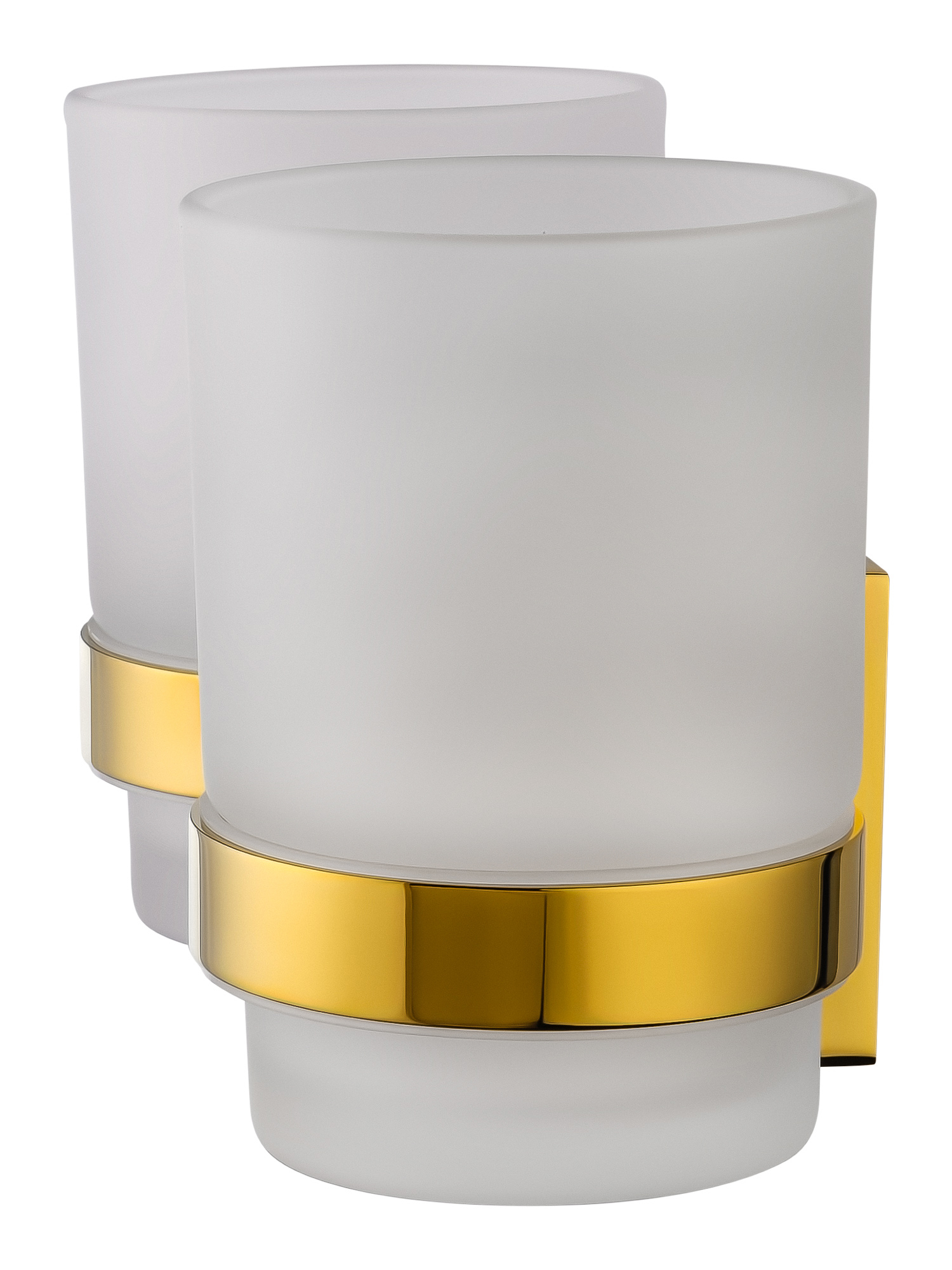 Два стакана для зубных щеток с держателем WONZON & WOGHAND POLO, Темное золото (WW-8928-DG) - Gidratop.ru изображение