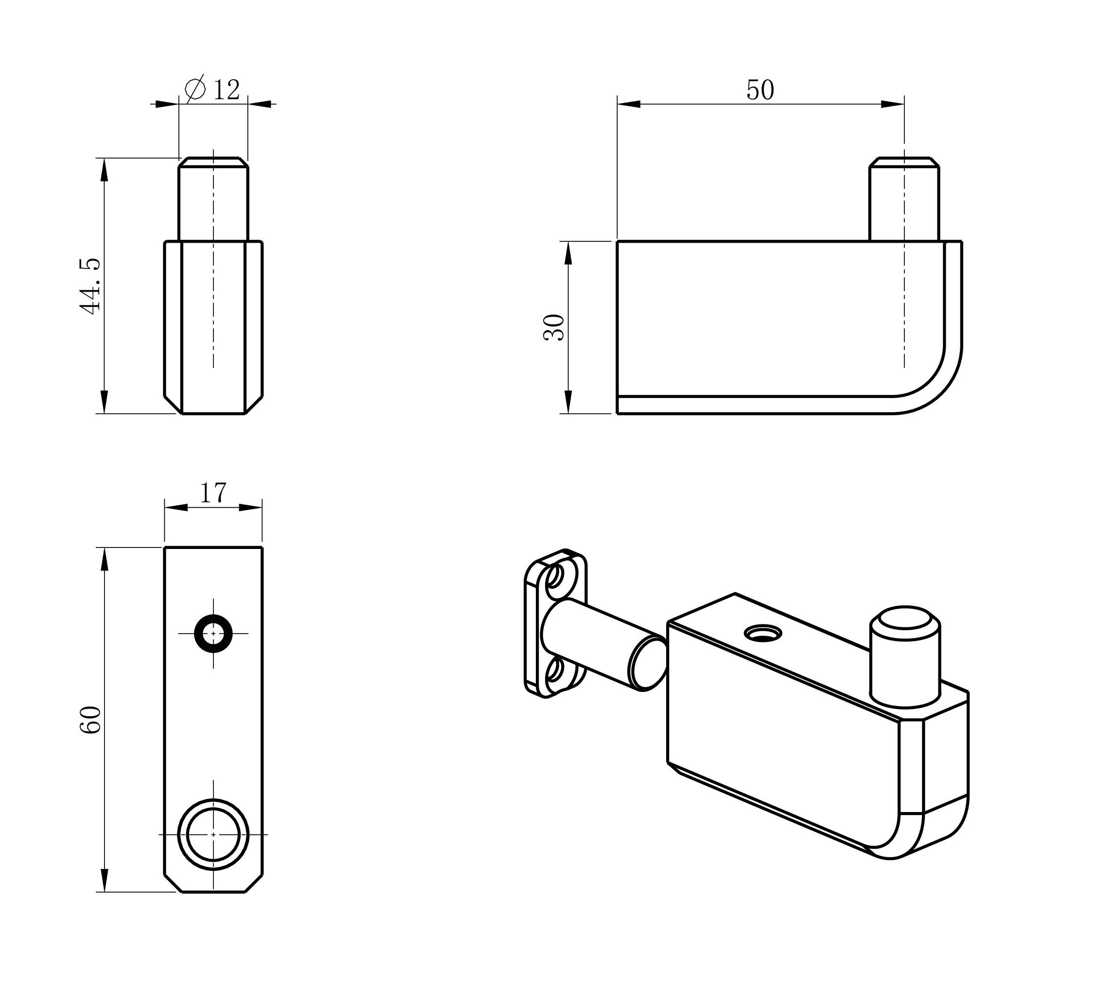 Крючок для ванной WONZON & WOGHAND, Хром (WW-V3301-CR) - Gidratop.ru изображение