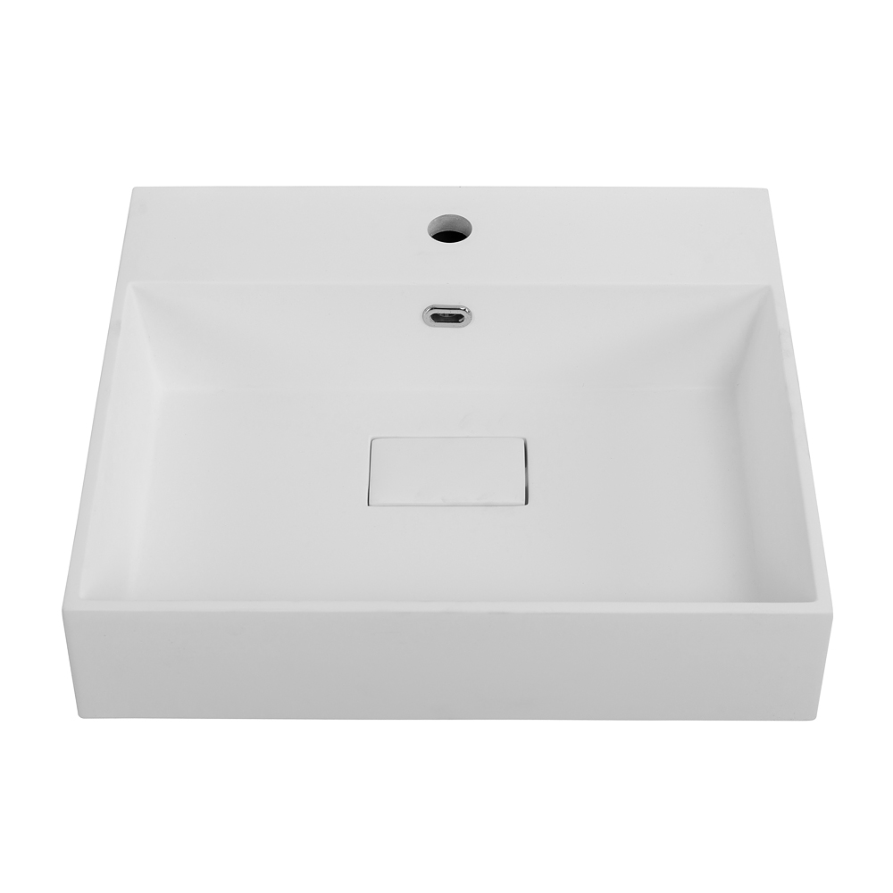 раковина из искусственного мрамора 50262 Bianco, 51x45x11,5 - Gidratop.ru изображение