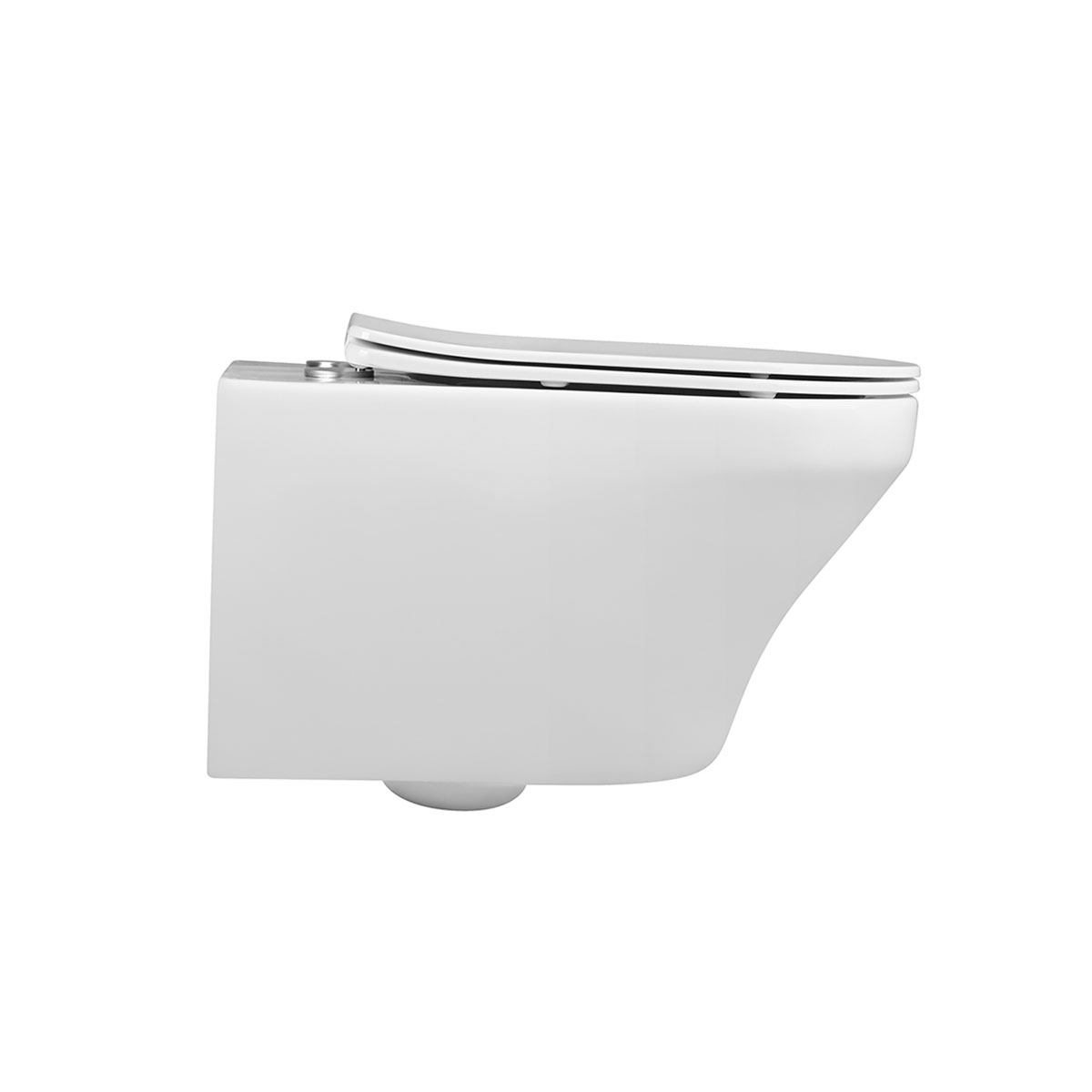 Унитаз подвесной Edge-M VT1-37 безободковый, цвет белый, ультратонкое soft-close сиденье - Gidratop.ru изображение
