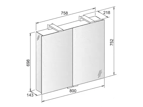 Зеркало-шкаф Keuco Royal Universe 12703 171301 80x75.2x14.3 см с подсветкой - Gidratop.ru изображение