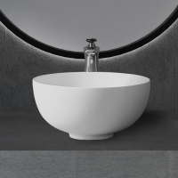 Раковина накладная ABBER Stein AS2617 белая матовая - Gidratop.ru изображение