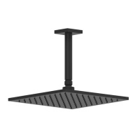 GESSI Rilievo потолочная верхний душ на 1/2 250x250 мм, длина изгот. под заказ (105 - 1855 мм), цвет: nero XL - Gidratop.ru изображение
