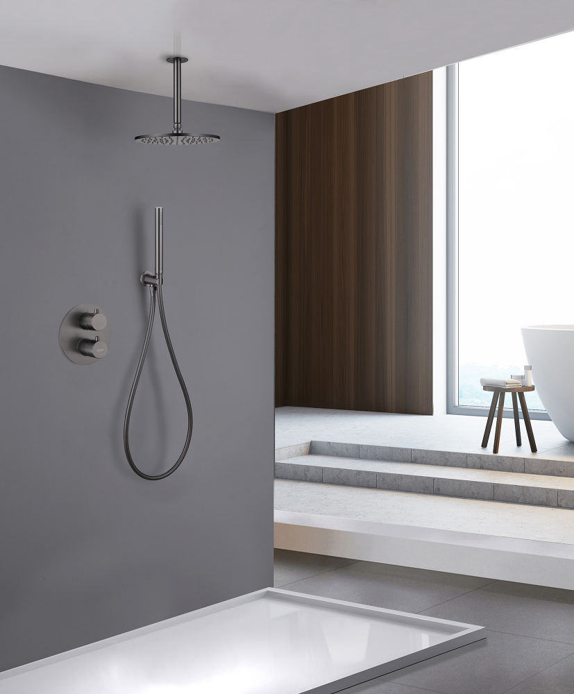 Душевая система ABBER Wasser Kreis AF8121NG скрытого монтажа без излива, никель - Gidratop.ru изображение