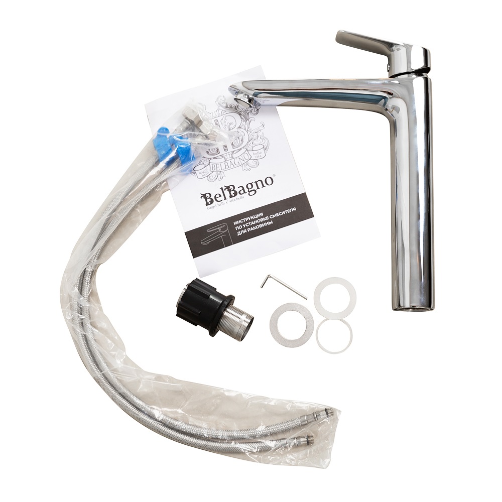 DUE Смеситель для накладной раковины без донного клапана, хром DUE-LMC-CRM-W0 - Gidratop.ru изображение