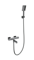 Смеситель для ванны с душем и термостатом WONZON & WOGHAND STAY 3, Темный графит (WW-B2026-A1-BGG) - Gidratop.ru изображение