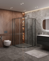 Душевой уголок CEZARES MOLVENO-R-11-90+30-C-GM-IV - Gidratop.ru изображение